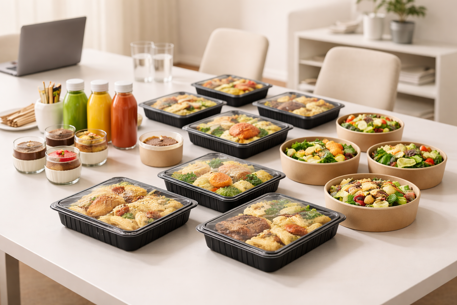 Catering biurowy przygotowany dla zespołów firmowych