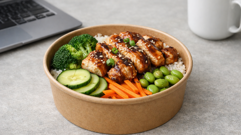 Teriyaki Protein Bowl — zdrowe, pełnowartościowe danie z grillowanym kurczakiem